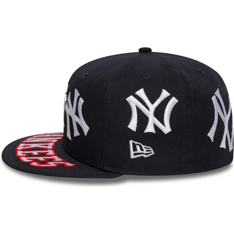 cappello-piatto-blu-marino-chiuso-59fifty-all-over-dei-new-york-yankees-mlb-di-new-era