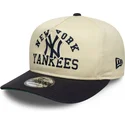 cappellino-curvo-beige-e-blu-marino-snapback-19twenty-heritage-di-new-york-yankees-mlb-di-new-era