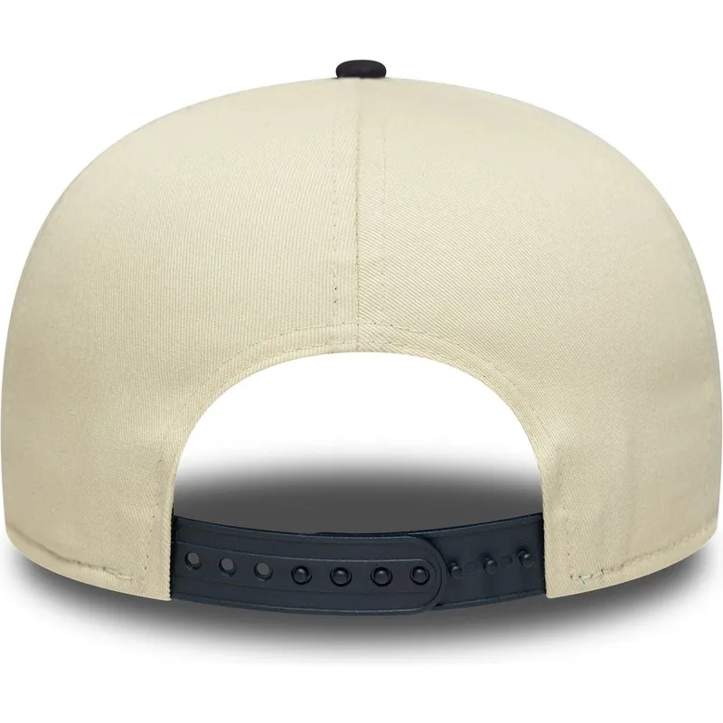 cappellino-curvo-beige-e-blu-marino-snapback-19twenty-heritage-di-new-york-yankees-mlb-di-new-era