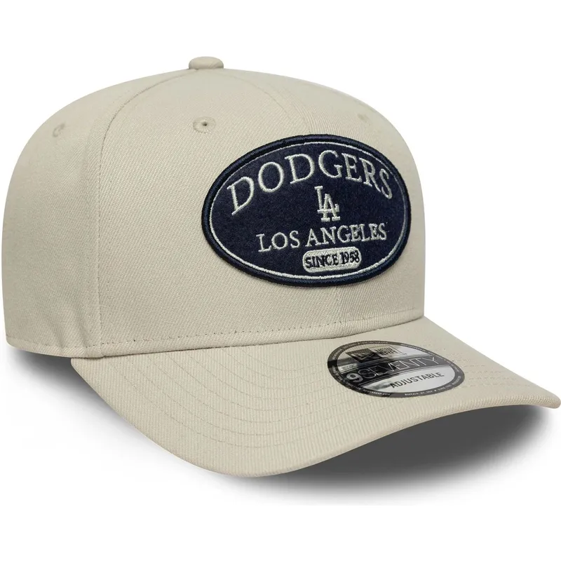 cappellino-curvo-beige-snapback-9seventy-stretch-snap-patch-dei-los-angeles-dodgers-mlb-di-new-era