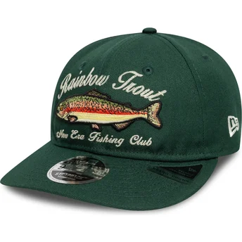 Cappellino curvo verde regolabile 9FIFTY Retro Crown Outdoor Fishing Club di New Era