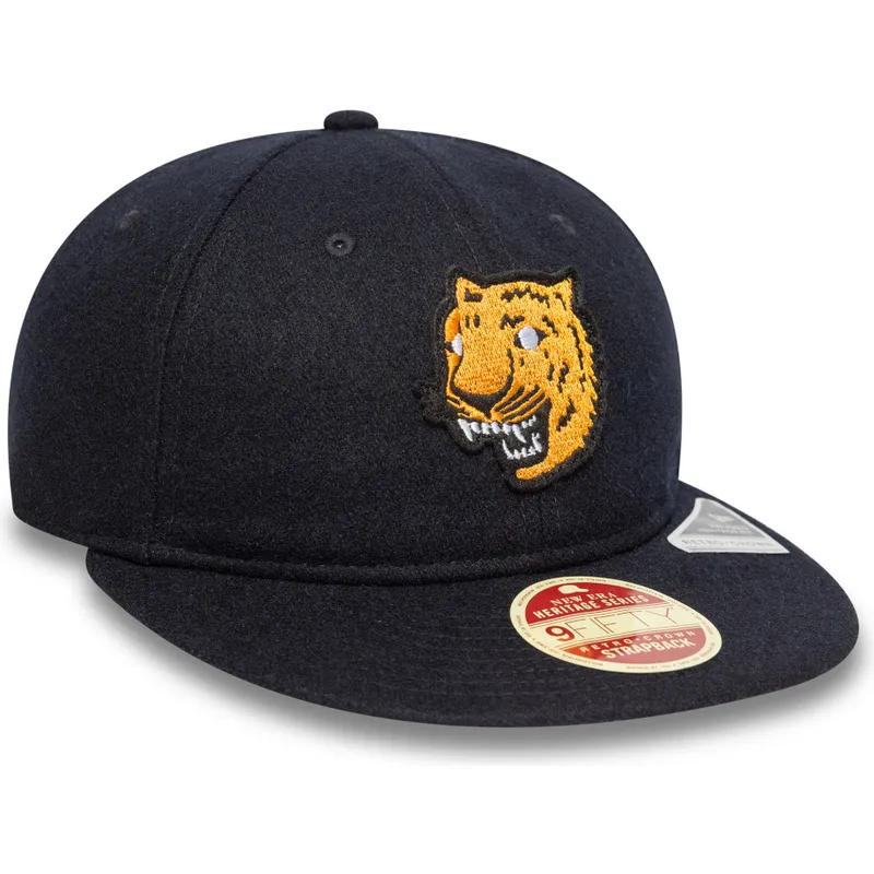 cappello-piatto-blu-marino-regolabile-9fifty-retro-crown-heritage-dei-detroit-tigers-mlb-di-new-era