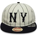cappellino-piatto-beige-e-blu-navy-regolabile-9fifty-retro-crown-heritage-dei-new-york-yankees-mlb-di-new-era