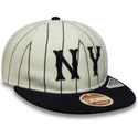 cappellino-piatto-beige-e-blu-navy-regolabile-9fifty-retro-crown-heritage-dei-new-york-yankees-mlb-di-new-era