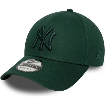 Cappellino verde regolabile con visiera curva e logo verde 9FORTY League Essential dei New York Yankees MLB di New Era