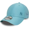 cappellino-curvo-azzurro-regolabile-con-logo-blu-9forty-tonal-flawless-dei-new-york-yankees-mlb-di-new-era