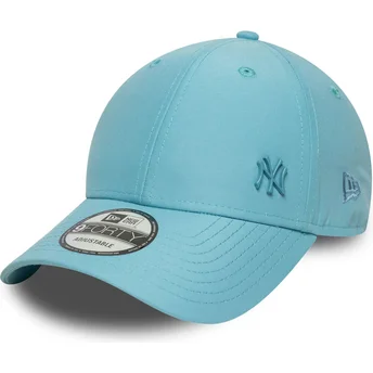 Cappellino curvo azzurro regolabile con logo blu 9FORTY Tonal Flawless dei New York Yankees MLB di New Era