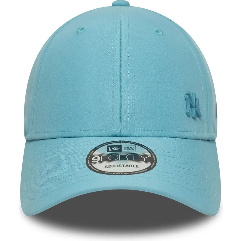 cappellino-con-visiera-curva-azzurro-chiaro-regolabile-con-logo-blu-9forty-tonal-flawless-di-new-york-yankees-mlb-di-new-era