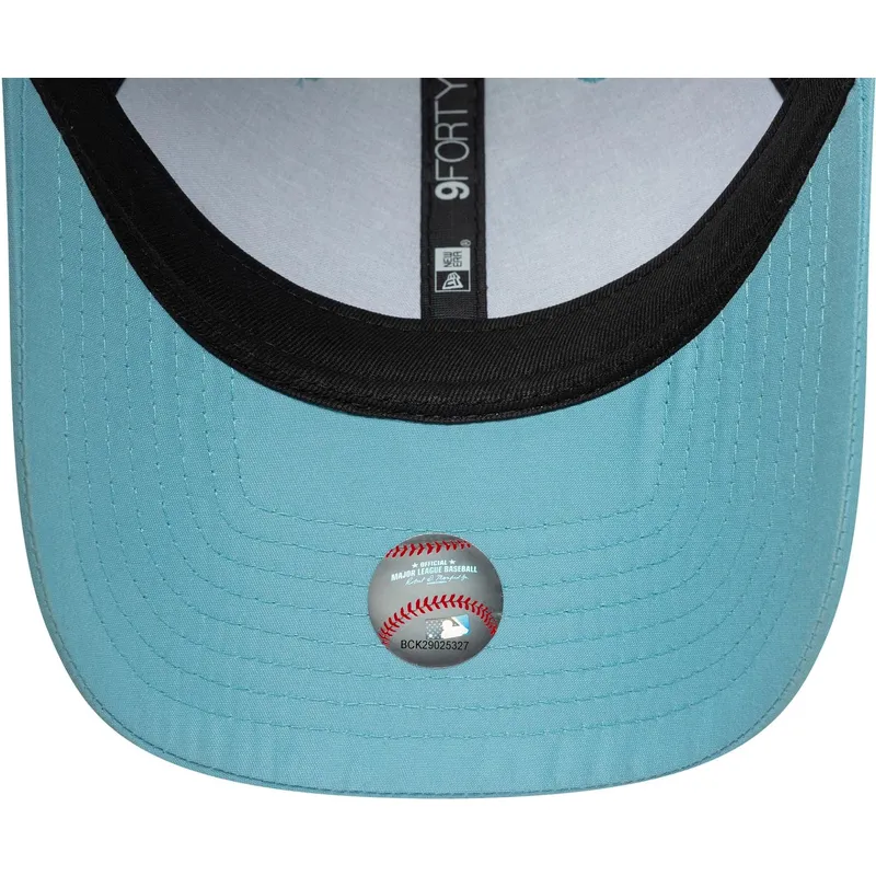 cappellino-con-visiera-curva-azzurro-chiaro-regolabile-con-logo-blu-9forty-tonal-flawless-di-new-york-yankees-mlb-di-new-era