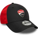 cappellino-curvo-nero-e-rosso-regolabile-9forty-logo-di-ducati-motor-motogp-di-new-era