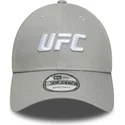 cappellino-grigio-con-visiera-curva-snapback-9forty-core-di-ufc-ultimate-fighting-championship-di-new-era
