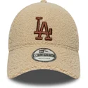 cappellino-beige-regolabile-con-visiera-curva-e-logo-marrone-9forty-borg-dei-los-angeles-dodgers-mlb-di-new-era