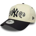 cappellino-curvo-beige-e-blu-navy-snapback-a-frame-paisley-dei-new-york-yankees-mlb-di-new-era
