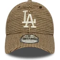 cappellino-marrone-regolabile-9twenty-houndstooth-dei-los-angeles-dodgers-mlb-di-new-era