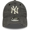 cappellino-curvo-nero-regolabile-9twenty-houndstooth-dei-new-york-yankees-mlb-di-new-era