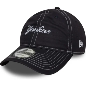 Cappellino curvo blu navy regolabile 9TWENTY Contrast Stitch dei New York Yankees MLB di New Era