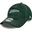 cappellino-curvo-verde-regolabile-9twenty-contrast-stitch-degli-oakland-athletics-mlb-di-new-era