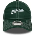 cappellino-curvo-verde-regolabile-9twenty-contrast-stitch-degli-oakland-athletics-mlb-di-new-era