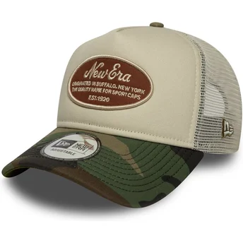 Cappellino trucker multicolore A Frame Camo Oval Patch di New Era