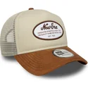 cappellino-trucker-marrone-a-frame-suede-oval-patch-di-new-era