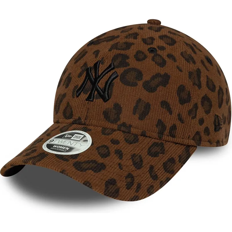 cappellino-curvo-leopardato-regolabile-da-donna-9forty-leopard-cord-dei-new-york-yankees-mlb-di-new-era