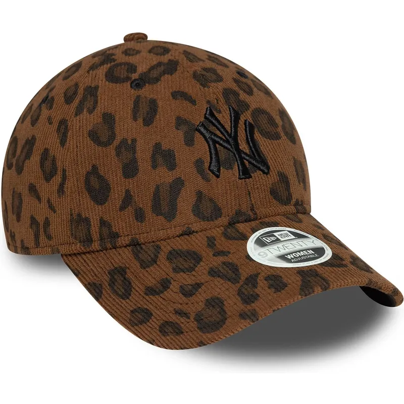 cappellino-curvo-leopardato-regolabile-da-donna-9forty-leopard-cord-dei-new-york-yankees-mlb-di-new-era