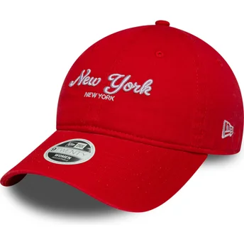 Cappellino curvo arancione regolabile da donna 9TWENTY City di New York di New Era