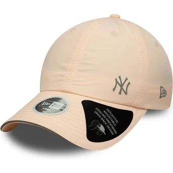Cappellino rosa regolabile con visiera curva per donna Open Back Flawless dei New York Yankees MLB di New Era