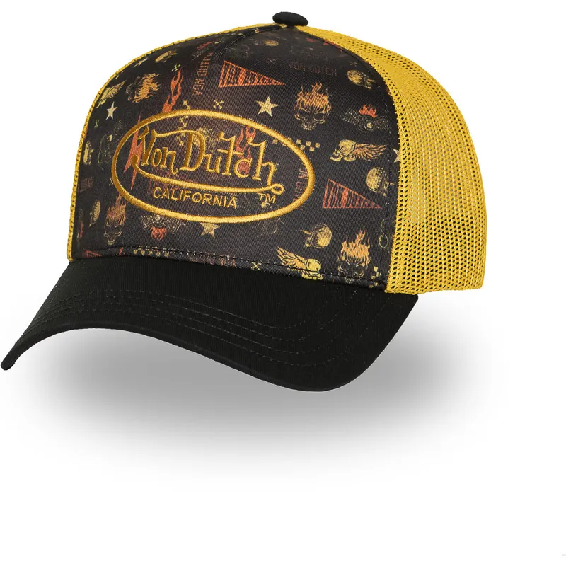 cappellino-trucker-nero-e-giallo-subl07-di-von-dutch