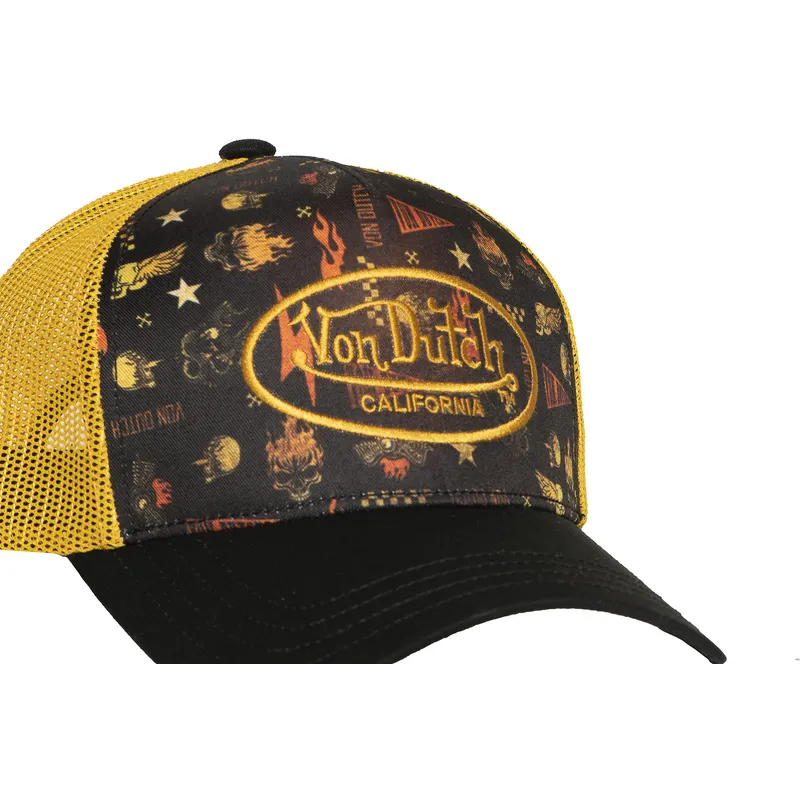 cappellino-trucker-nero-e-giallo-subl07-di-von-dutch