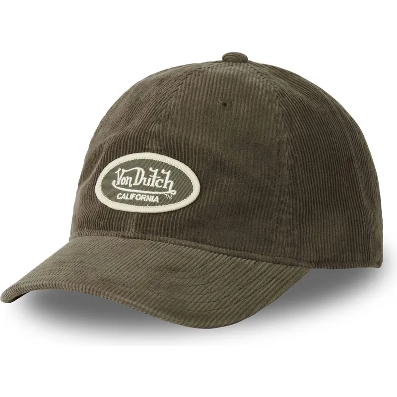 cappello-curvo-verde-cinghia-regolabile-log07-di-von-dutch