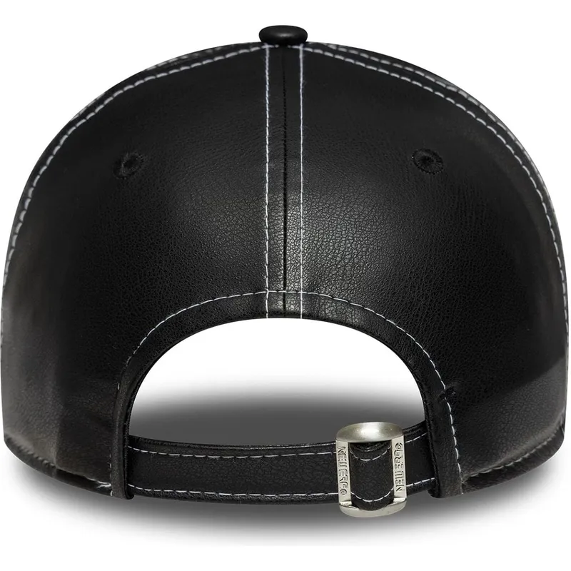 cappellino-curvo-nero-regolabile-da-donna-9forty-topstitch-pu-dei-new-york-yankees-mlb-di-new-era