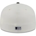 cappello-piatto-beige-e-nero-regolabile-59fifty-clr-dvlp-dei-los-angeles-dodgers-mlb-di-new-era