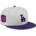 cappellino-piatto-beige-e-viola-aderente-59fifty-clr-dvlp-dei-los-angeles-dodgers-mlb-di-new-era