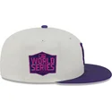 cappello-piatto-beige-e-viola-aderente-59fifty-clr-dvlp-dei-los-angeles-dodgers-mlb-di-new-era