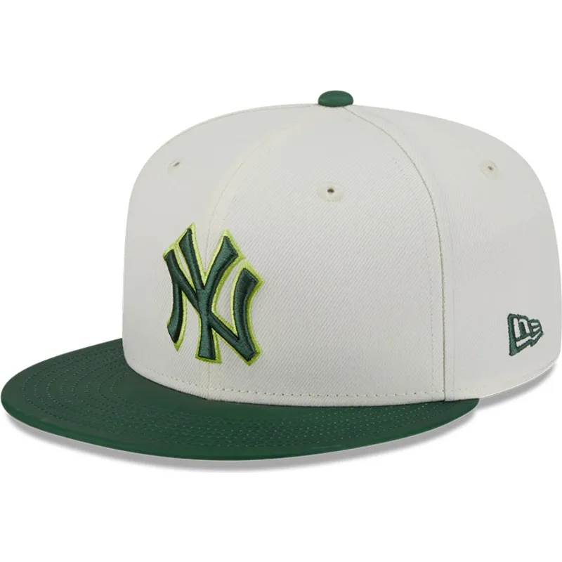 cappello-piatto-beige-e-verde-regolabile-59fifty-clr-dvlp-dei-new-york-yankees-mlb-di-new-era