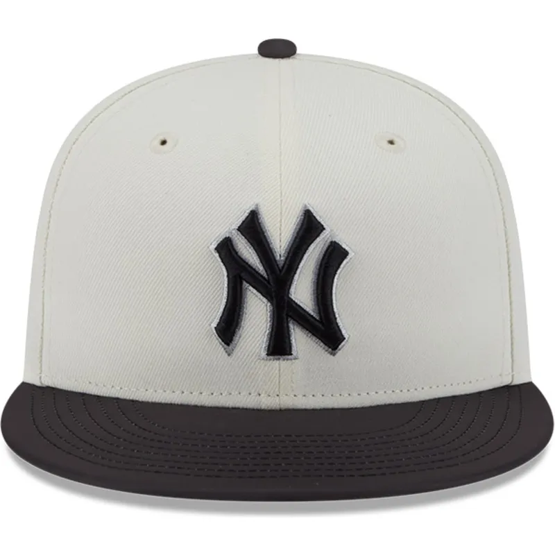 cappello-piatto-beige-e-nero-regolabile-59fifty-clr-dvlp-dei-new-york-yankees-mlb-di-new-era