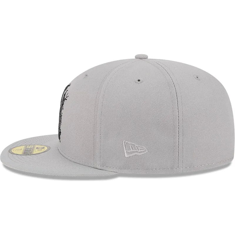 cappello-piatto-grigio-aderente-59fifty-cracked-dei-new-york-yankees-mlb-di-new-era