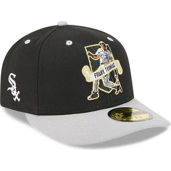 Cappellino curvo nero e grigio regolabile 59FIFTY Player Frank Thomas dei Chicago White Sox MLB di New Era