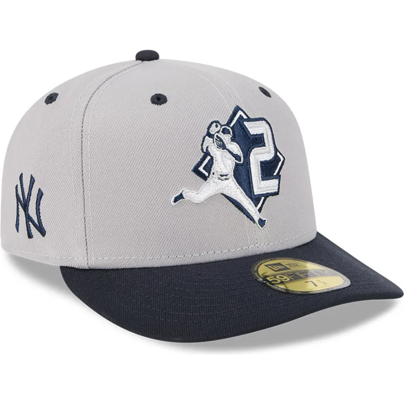 cappellino-curvo-grigio-e-blu-navy-aderente-59fifty-player-derek-jeter-dei-new-york-yankees-mlb-di-new-era