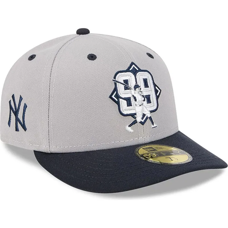 cappellino-curvo-grigio-e-blu-navy-regolabile-59fifty-player-aaron-judge-dei-new-york-yankees-mlb-di-new-era