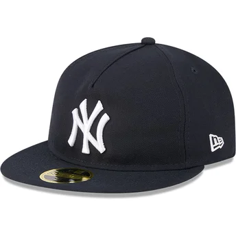 Cappello piatto blu navy chiuso 59FIFTY Retro Crown A Frame Easy dei New York Yankees MLB di New Era