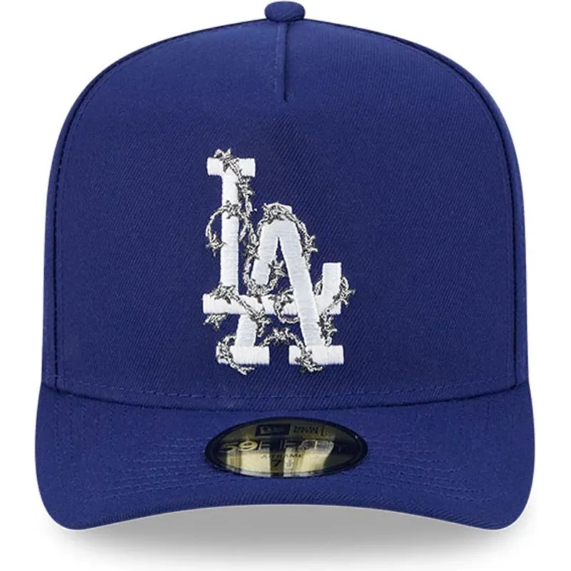 cappellino-curvo-blu-chiuso-59fifty-a-frame-wired-dei-los-angeles-dodgers-mlb-di-new-era
