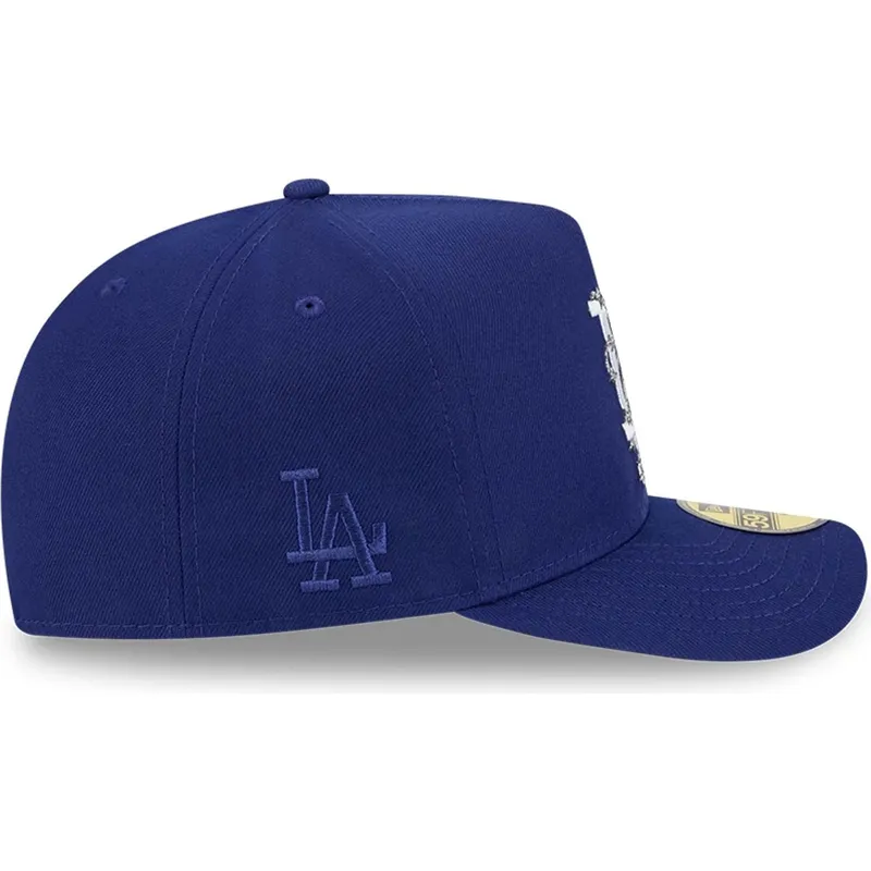 cappellino-curvo-blu-chiuso-59fifty-a-frame-wired-dei-los-angeles-dodgers-mlb-di-new-era