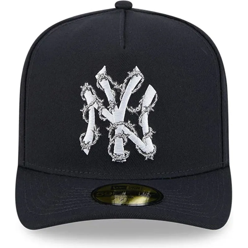 cappellino-curvo-blu-navy-chiuso-59fifty-a-frame-wired-dei-new-york-yankees-mlb-di-new-era