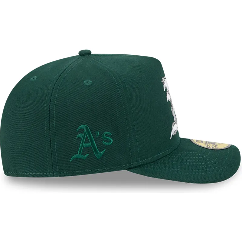 cappellino-curvo-verde-chiuso-59fifty-a-frame-wired-di-oakland-athletics-mlb-di-new-era