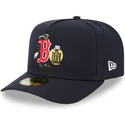 cappellino-curvo-blu-navy-aderente-59fifty-a-frame-cartoon-dei-boston-red-sox-mlb-di-new-era
