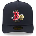 cappellino-curvo-blu-navy-aderente-59fifty-a-frame-cartoon-dei-boston-red-sox-mlb-di-new-era
