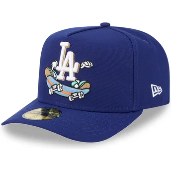 Cappello curvo blu regolabile 59FIFTY A Frame Cartoon dei Los Angeles Dodgers MLB di New Era