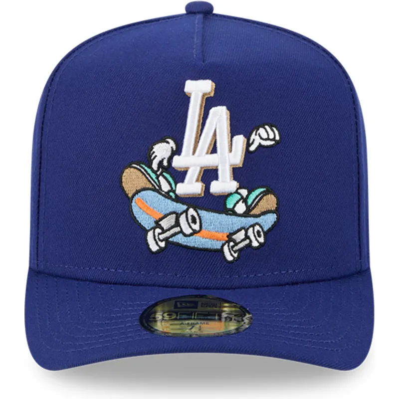cappellino-curvo-blu-chiuso-59fifty-a-frame-cartoon-dei-los-angeles-dodgers-mlb-di-new-era